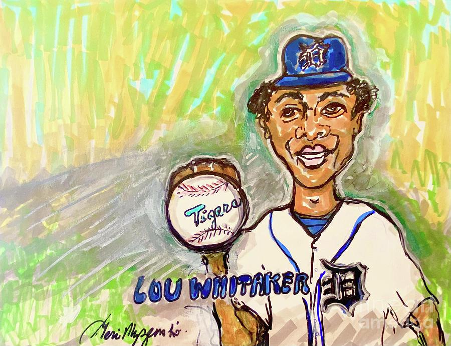 Sweet Lou Whitaker Detroit Tigers Hall Of Fame Mixed Media