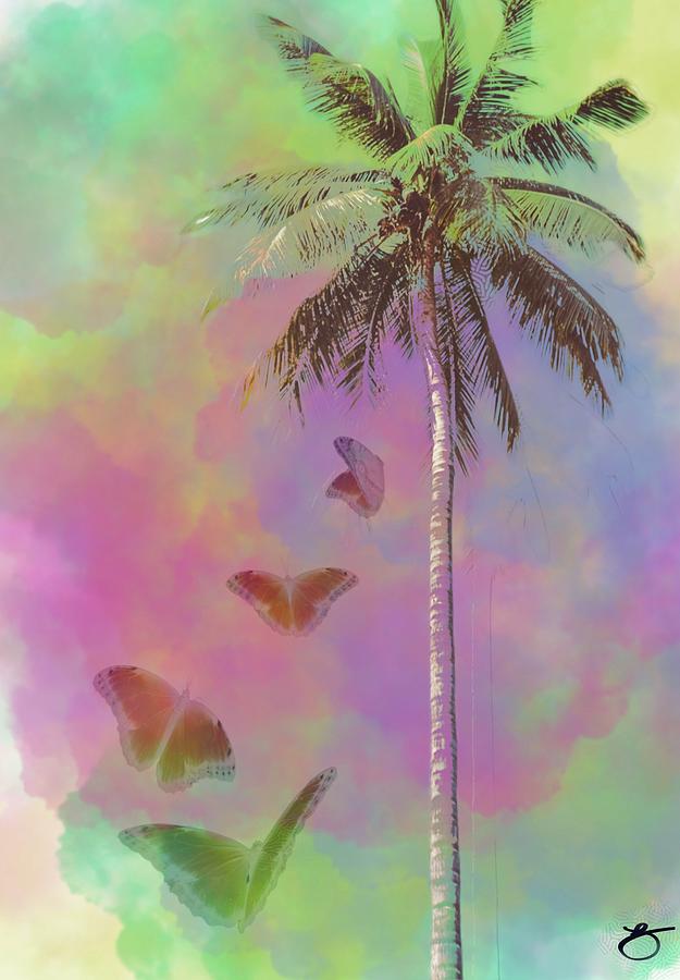 Sunset Painting - Sweet Palm Tree by Ellison Strosser