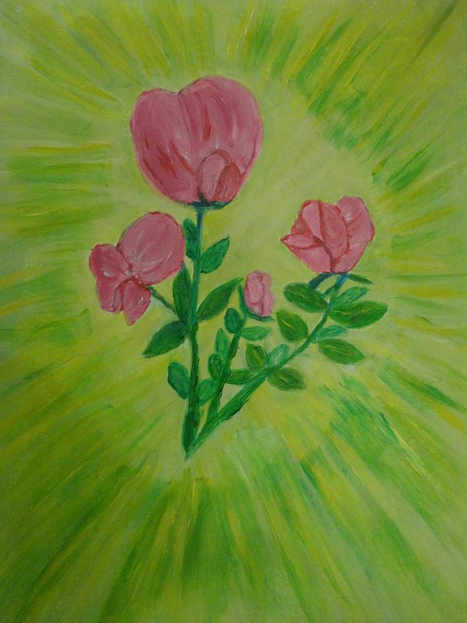 Sweet Pea Painting by Rosie Foshee Sweet Pea Painting by Rosie Foshee