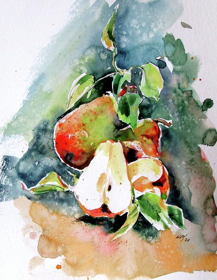 Sweet pears Painting by Kovacs Anna Brigitta