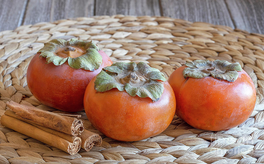 Fruit Photograph - Sweet Persimmons by Elisabeth Lucas