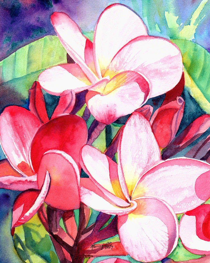 Sweet Plumeria 3 Painting by Marionette Taboniar