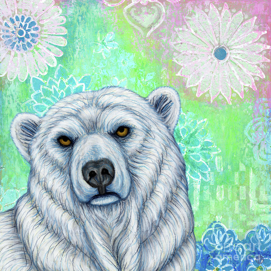 Sweet Polar Bear Dreams Painting by Amy E Fraser