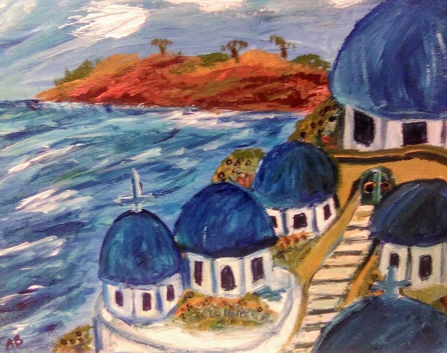 Sweet Santorini Painting