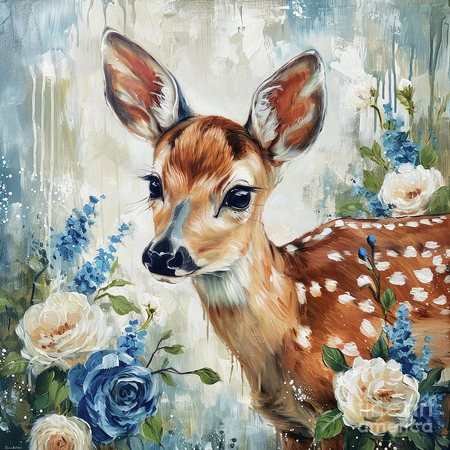 Sweet Spotted Fawn Painting by Tina LeCour