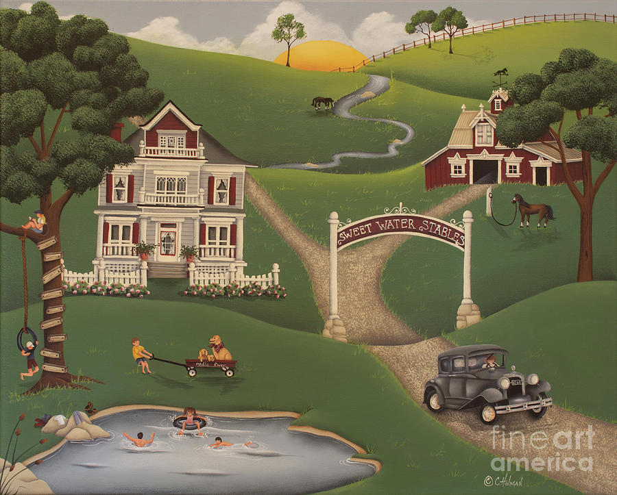 Sweet Water Stables Painting by Catherine Holman