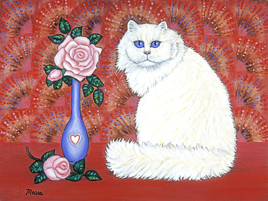 Cats Painting - Sweetheart Cat by Linda Mears