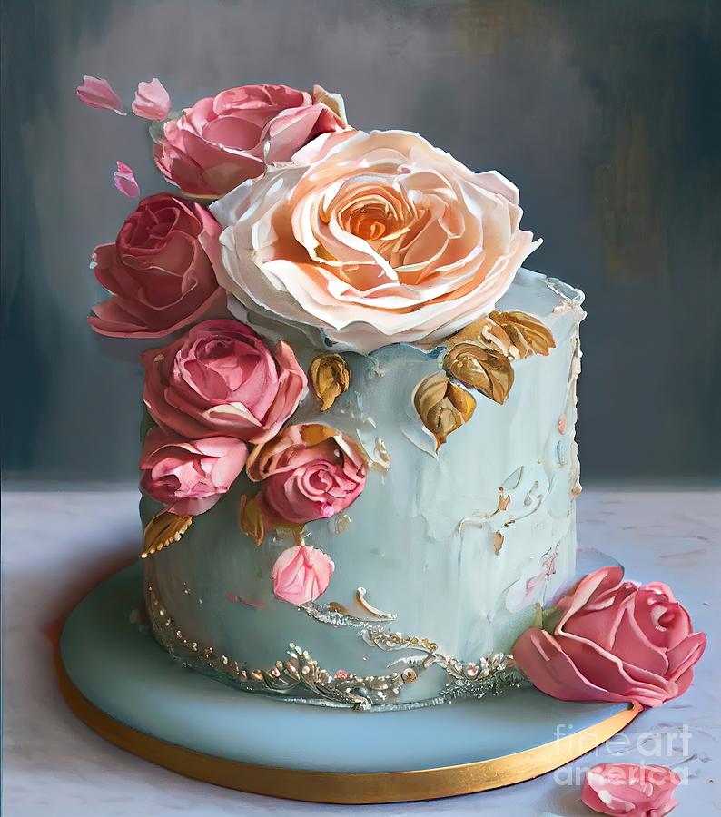 Fancy Cake Painting - Sweetness and Light I by Mindy Sommers