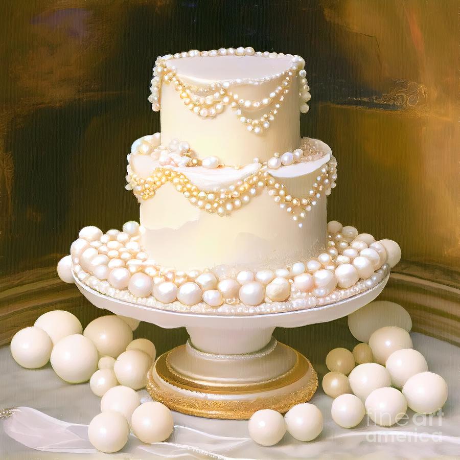 Fancy Cake Painting - Sweetness and Light III by Mindy Sommers