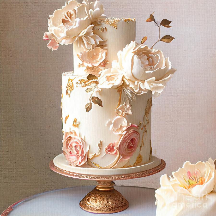 Fancy Cake Painting - Sweetness and Light VII by Mindy Sommers