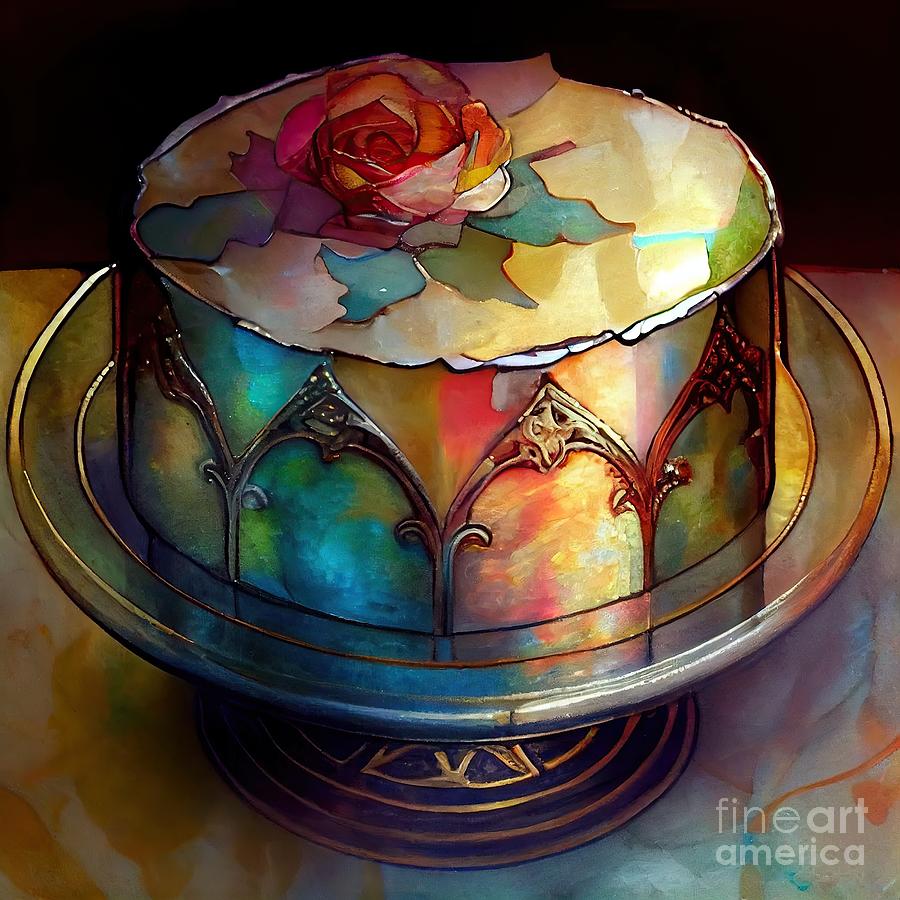 Fancy Cake Painting - Sweetness and Light XIV by Mindy Sommers