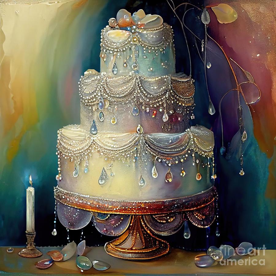 Fancy Cake Painting - Sweetness and Light XVIII by Mindy Sommers