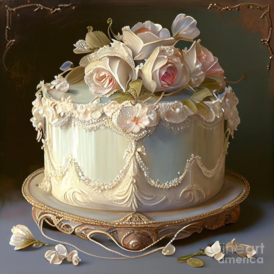 Fancy Cake Painting - Sweetness and Light XXIII by Mindy Sommers