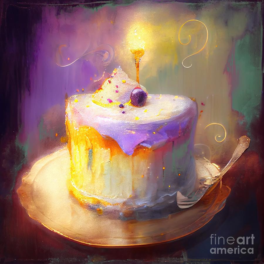 Fancy Cake Painting - Sweetness and Light XXVIII by Mindy Sommers