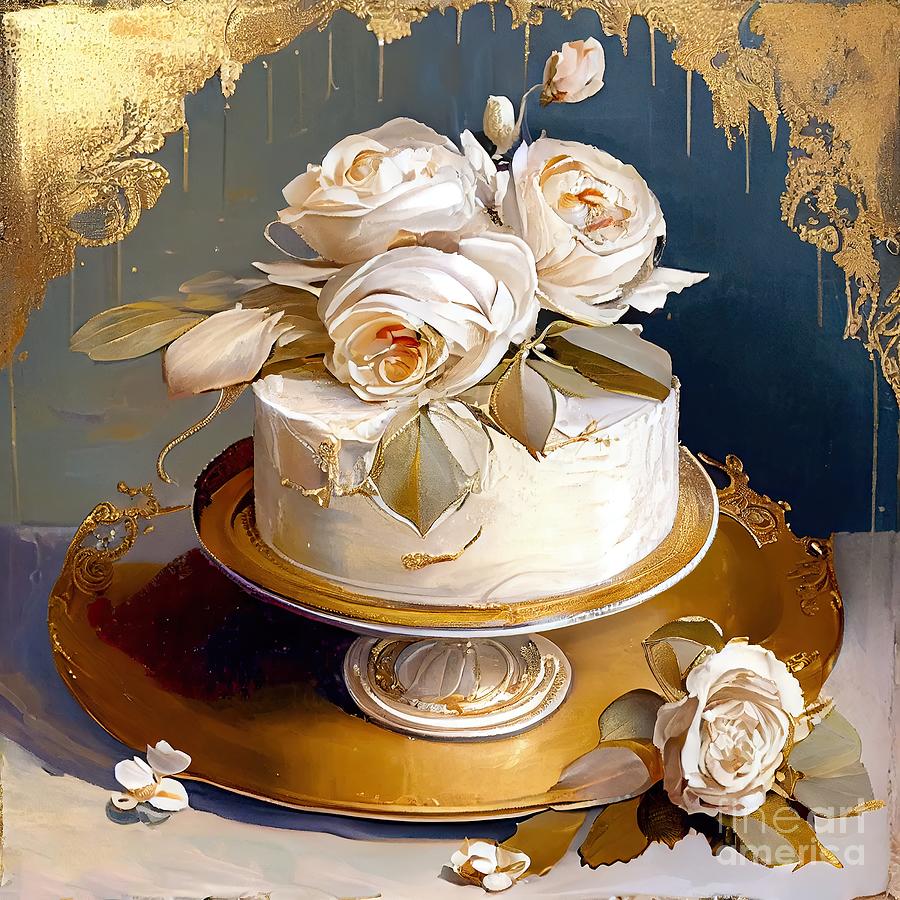 Fancy Cake Painting - Sweetness and Light XXXiii by Mindy Sommers