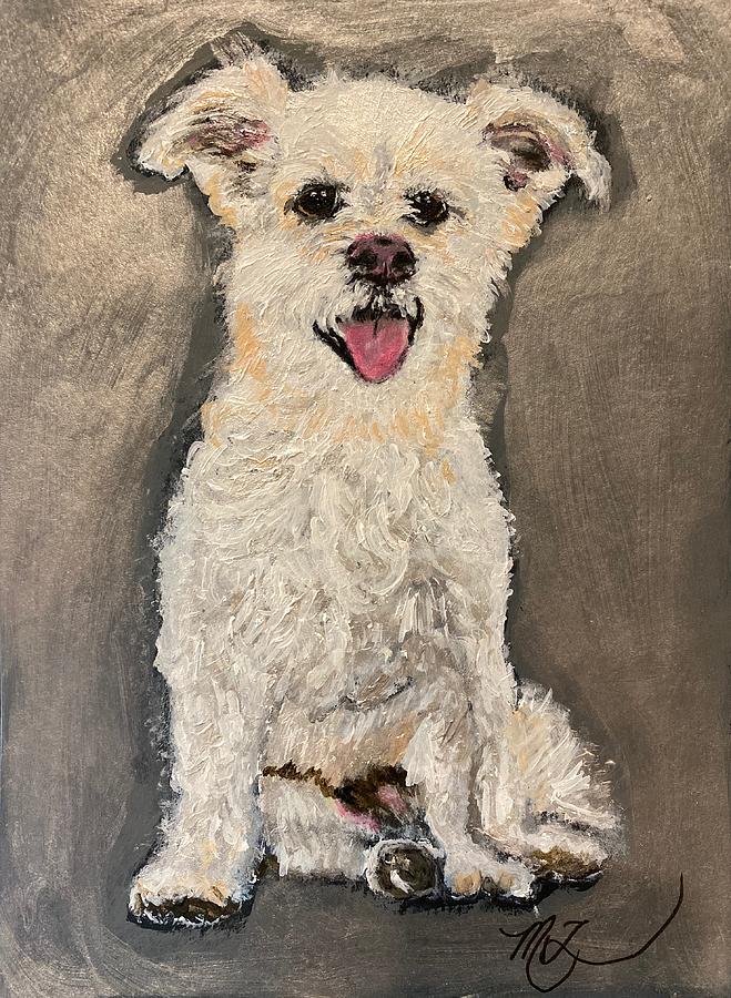 Rescue Pup Painting by Melody Fowler
