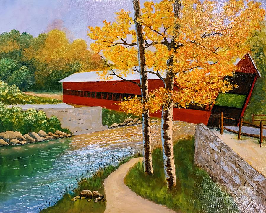 Swift River Bridge Painting by Jerry Walker