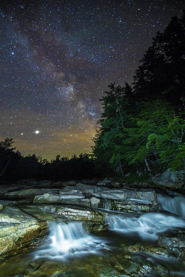 Swift River Milky Way Photograph by White Mountain Images