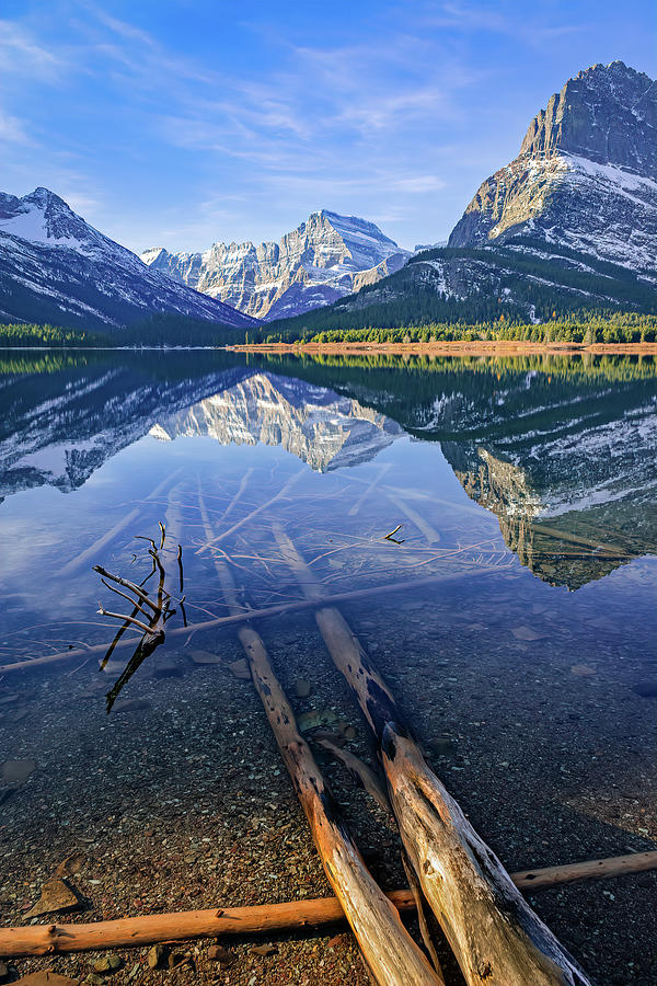 Swiftcurrent Driftwood Photograph by Jack Bell
