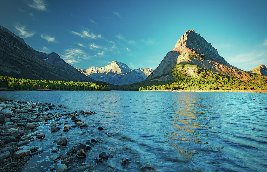 Swiftcurrent Lake Photograph by Todd Klassy