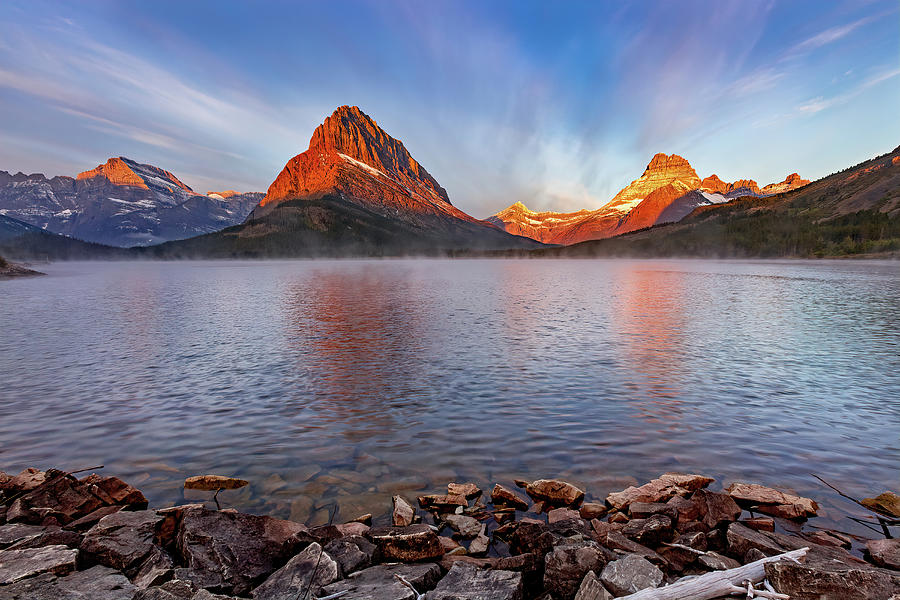 Swiftcurrent Morning Photograph by Jack Bell