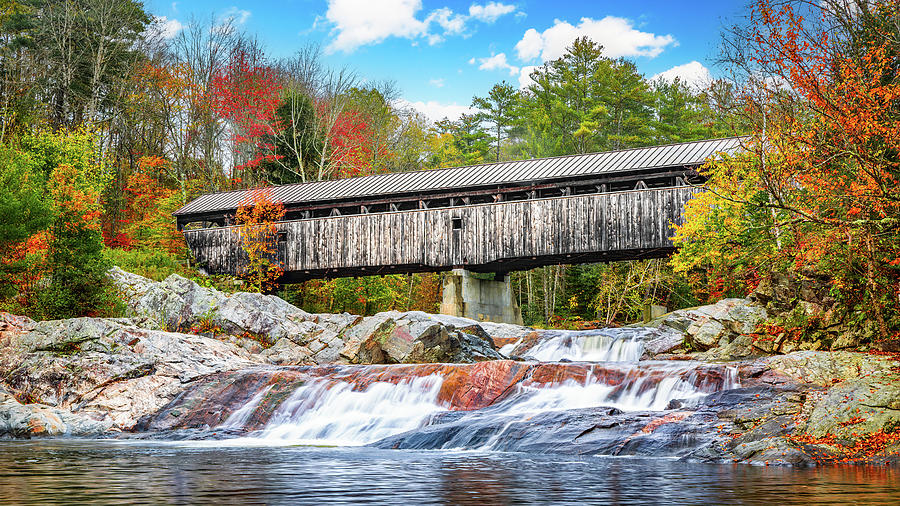 Swiftwater Covered Bridge in Bath, New Hampshire Photograph by Mihai Andritoiu