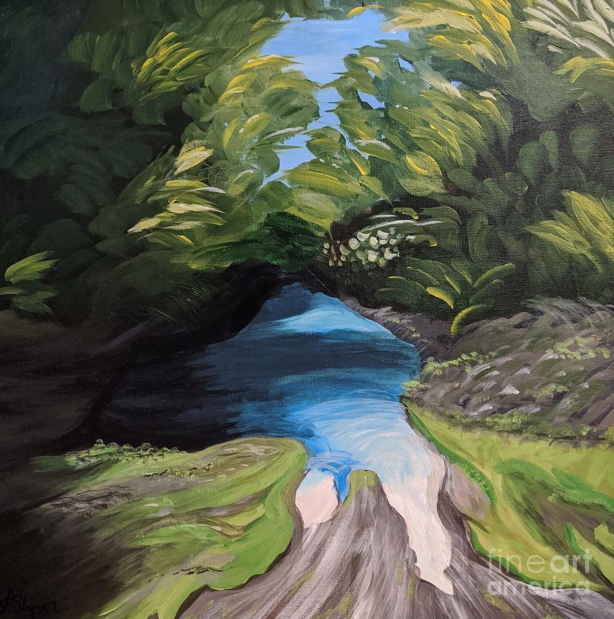 Tree Painting - Swim in Jamaica by Lynn Slupski