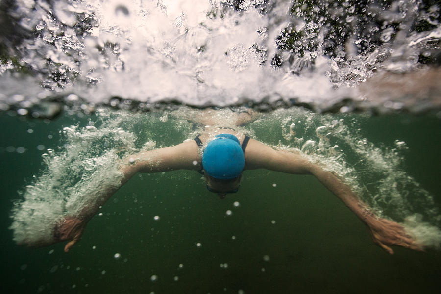 Swimmer in Her Element: Wild River Photograph by Justin Lewis