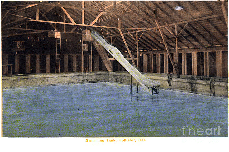 Swimming Photograph - Swimming Tank, Hollister, California  Circa 1907 by Monterey County Historical Society