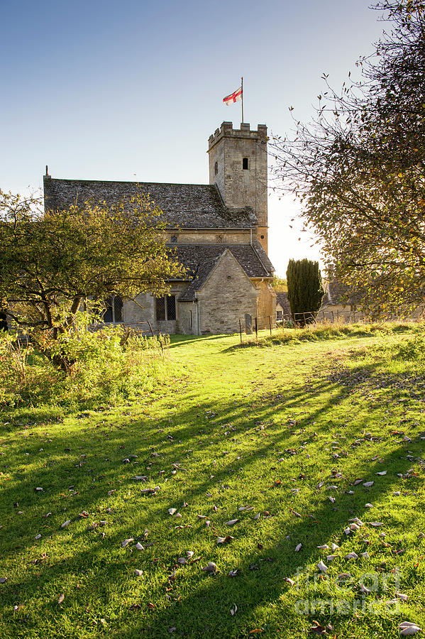 Swinbrook Church in the Autumn Photograph by Tim Gainey