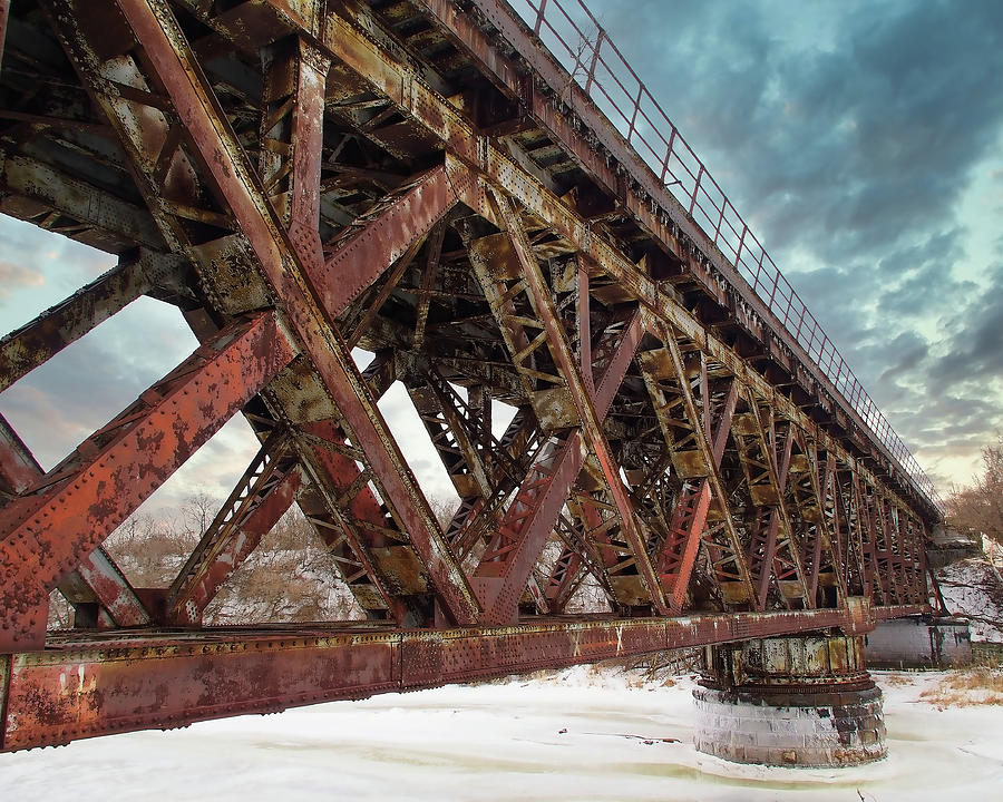 Deck Truss Photograph - Swing Bridge by Scott Olsen