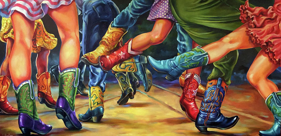 Boot Painting - Swing by Robert and Jill Pankey