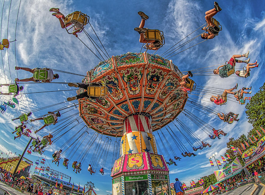 Swing Ride Spinning Photograph by Mark Chandler - Fine Art America