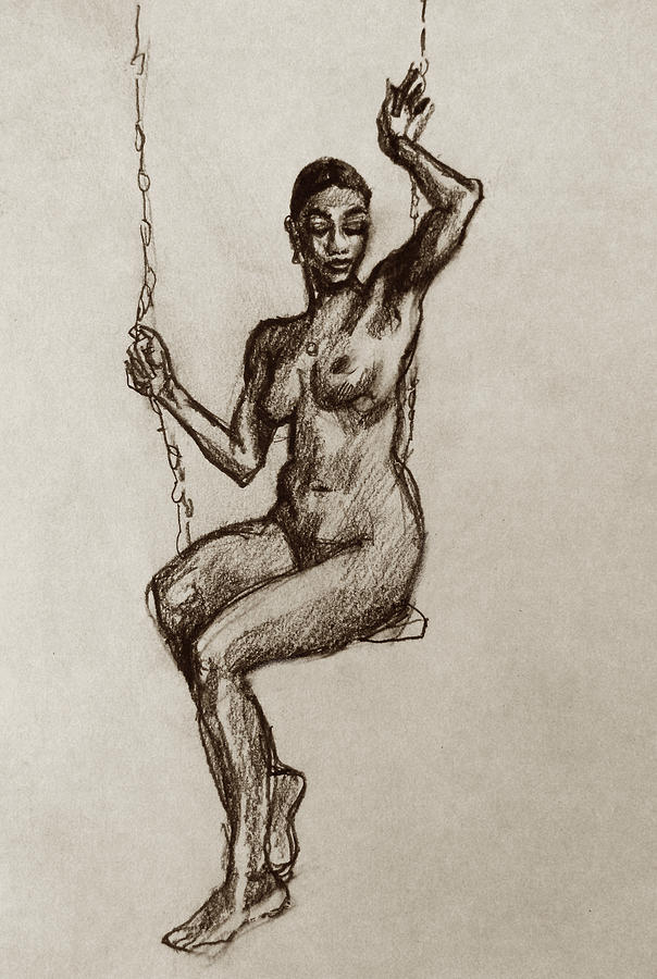 Swinging Drawing by Adam Kissel