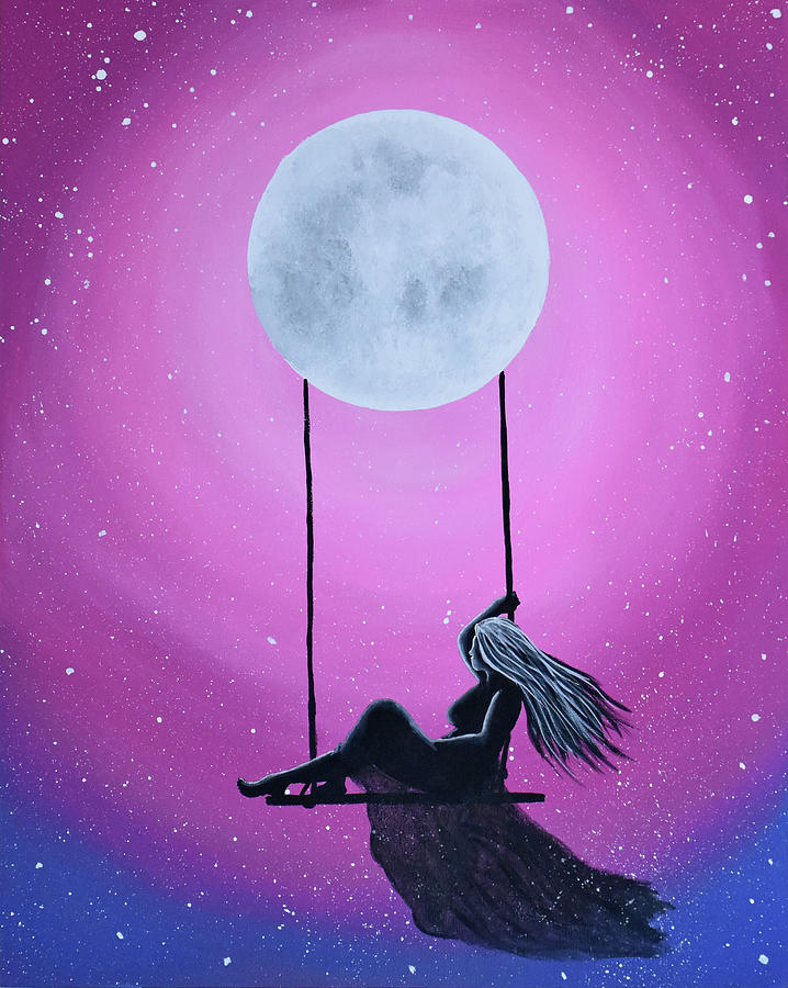 Swinging From The Moon Painting by Brady Nielson - Fine Art America