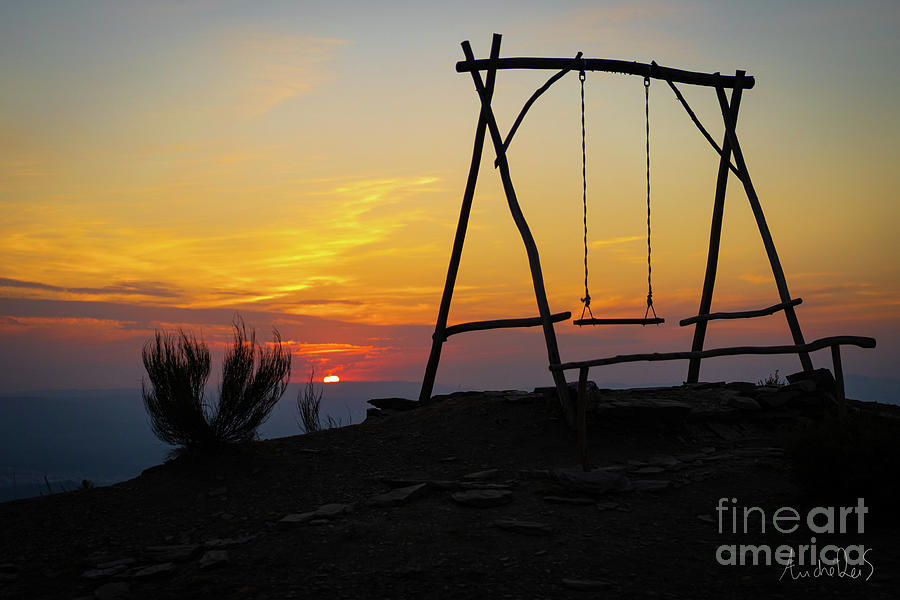 Sunset Photograph - Swinging on sunset by Andre Reis