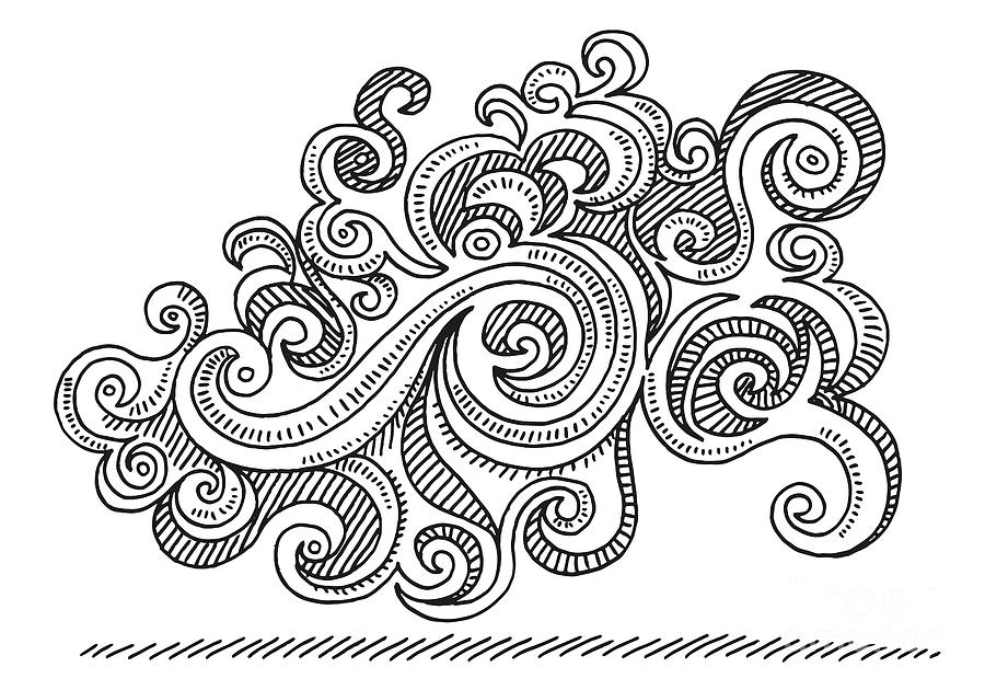 Swirl Abstract Pattern Drawing Drawing by Frank Ramspott - Pixels