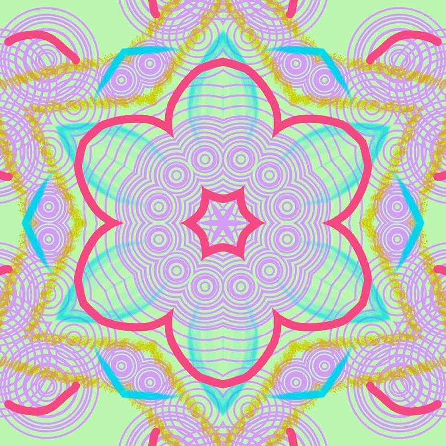 Swirled Star Digital Art by SarahJo Hawes