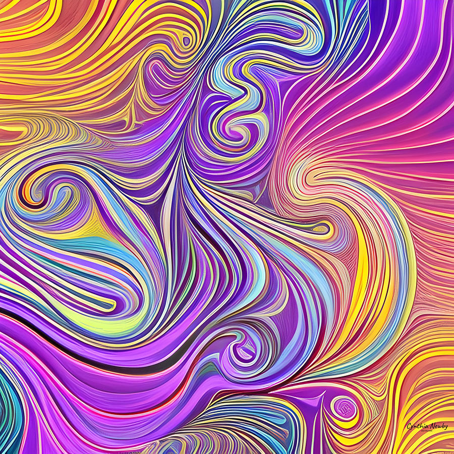 Swirling Colors Digital Art by Cindys Creative Corner