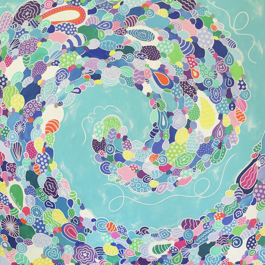 Swirling Medley Painting by Beth Ann Scott
