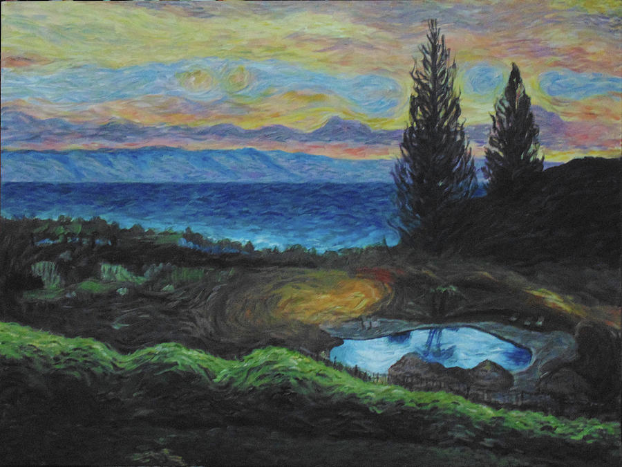 Swirls at Dusk Painting by Susan Moore