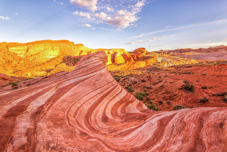 Swirls In The Desert Valley of Fire State Park  #1 Photograph by Joseph S Giacalone