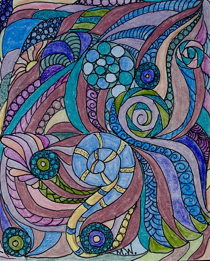 Swirls Drawing by Megan Walsh