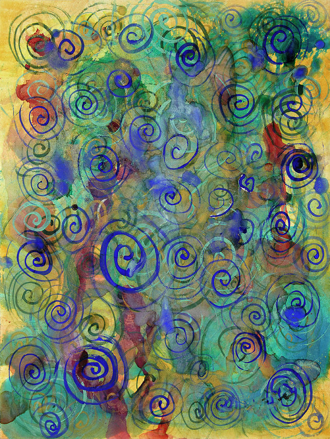 Swirls Painting by Tessa Evette