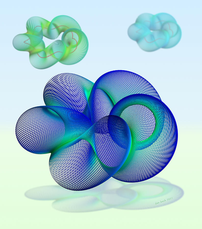 Swirly Blobs Digital Art by Dan Bach