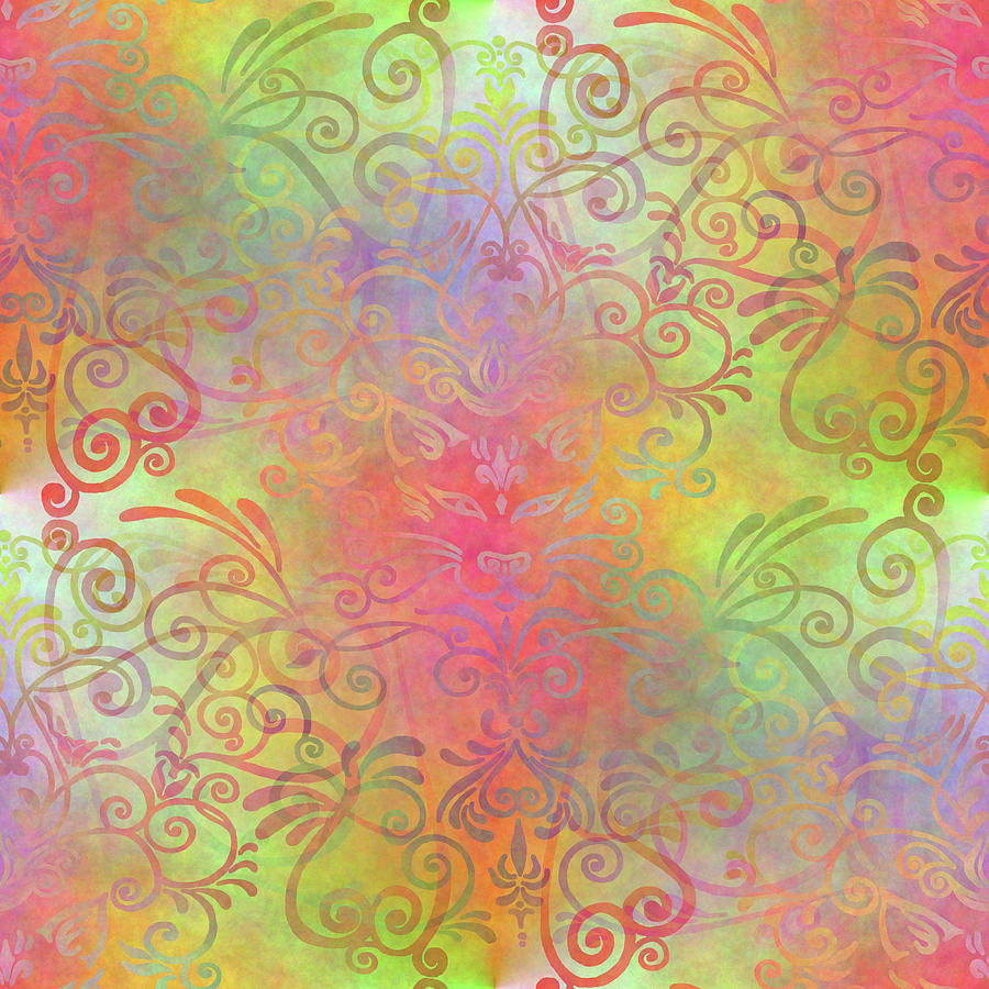 Swirly Cat - Plasma Tile v4 Digital Art by Katherine Nutt | Fine Art ...