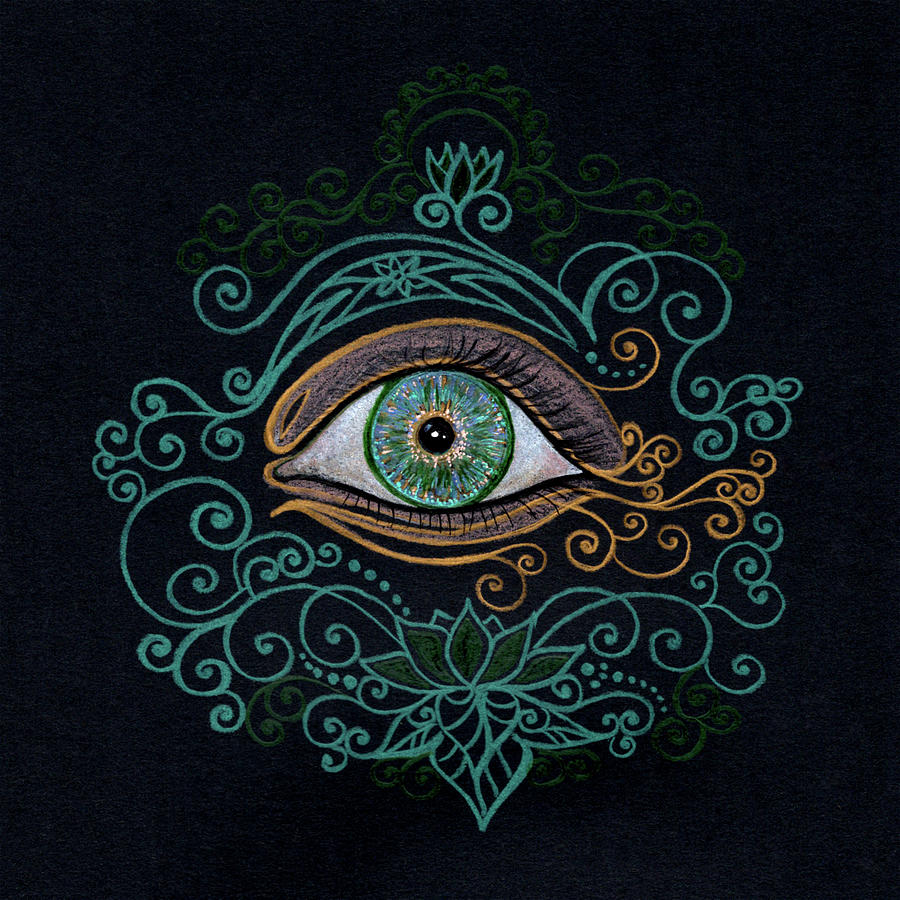 Eye Drawing - Swirly Eye Design December 3 2022 by Katherine Nutt