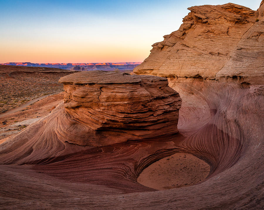 Swirly Rock Sunset Photograph by Bradley Morris