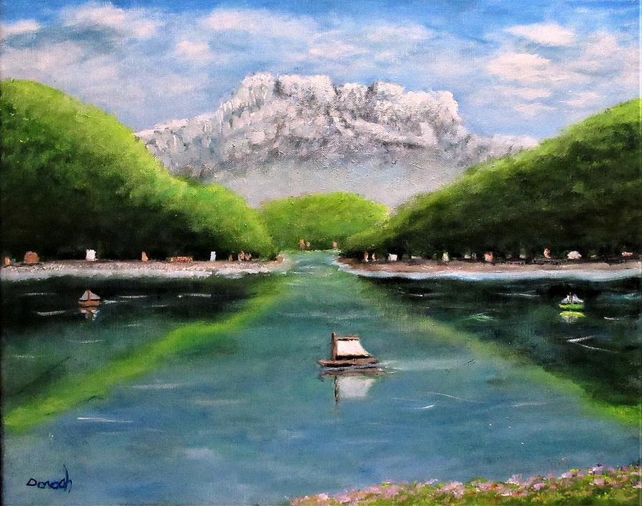 Swiss Lake Painting by Gregory Dorosh