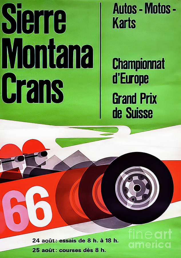 Switzerland 1968 Grand Prix Drawing by M G Whittingham
